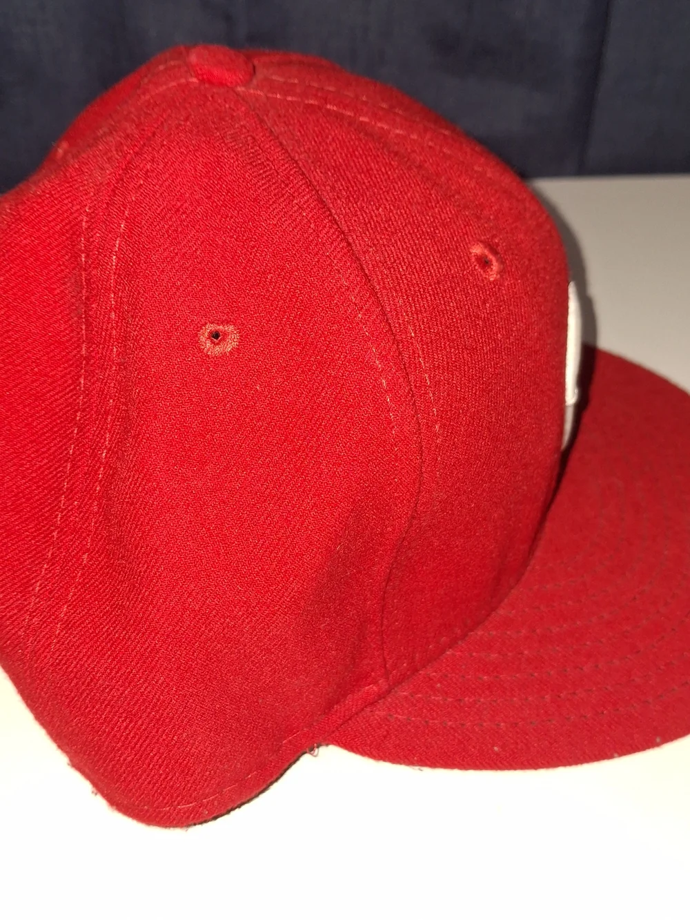 New Era Red Washington Nationals Script W Cap Fitted 7 3/8